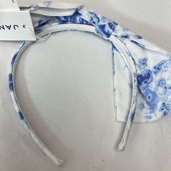 Janie and Jack 100049328 Blue and Shite floral headband NWT one size - Picture 4 of 6